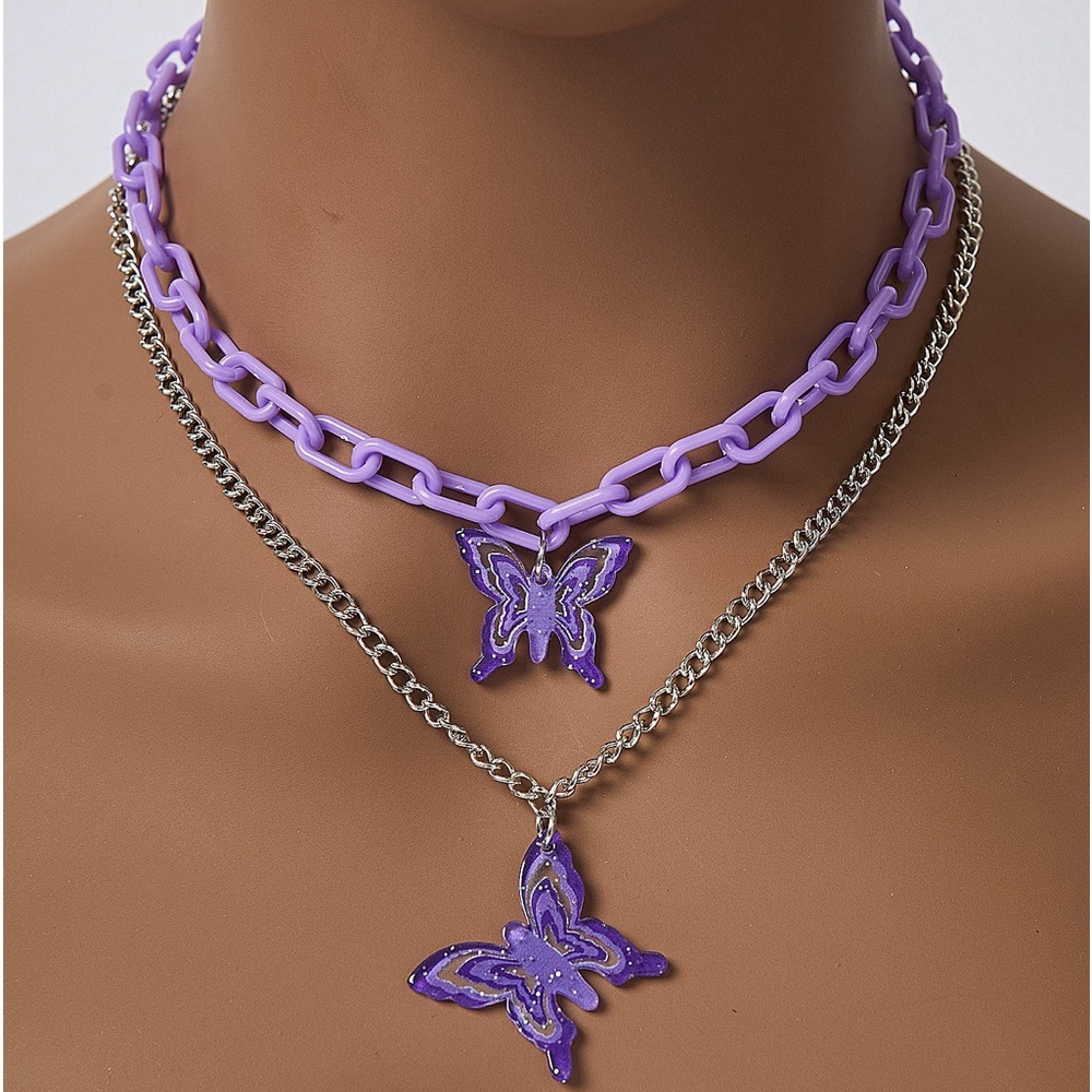 Butterfly Decor Layered Necklace